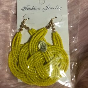 Beautiful yellow hanging earrings